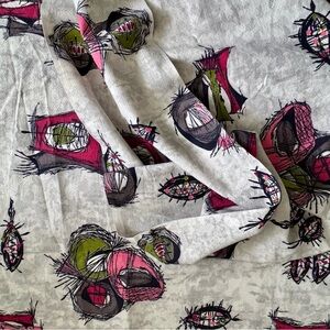 fab 50s atomic barkcloth fabric abstract Eames Era